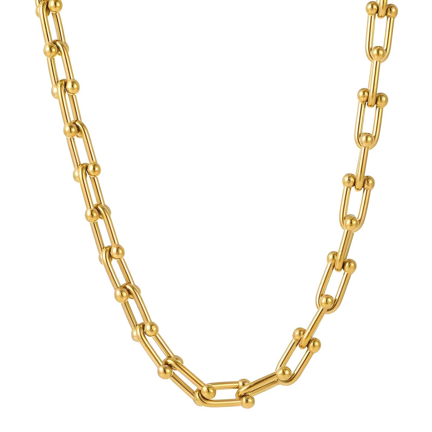 18K gold plated Stainless steel necklace, Intensity