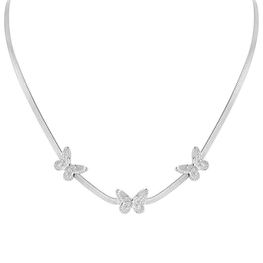 Stainless steel "Butterflies" necklace, Intensity