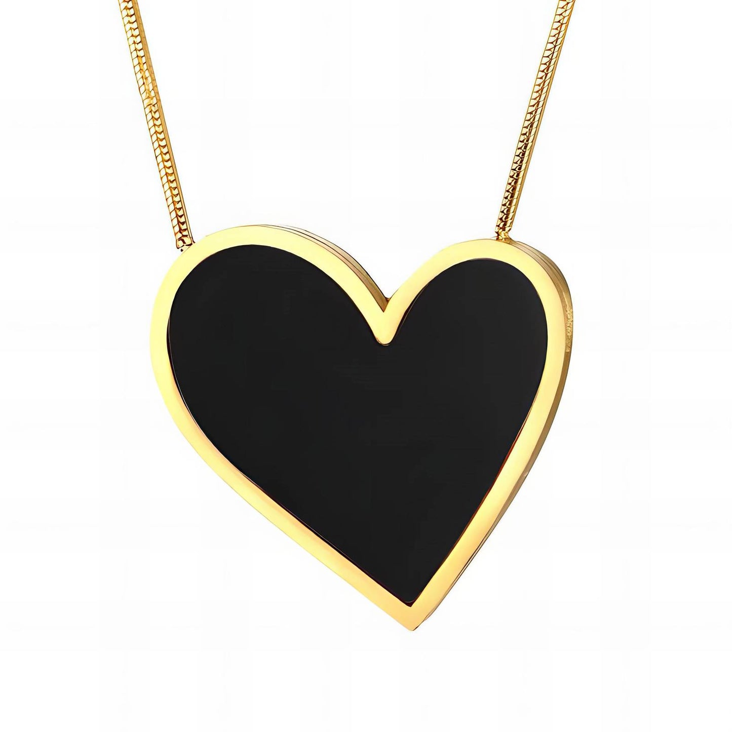 18K gold plated Stainless steel "Heart" necklace, Intensity